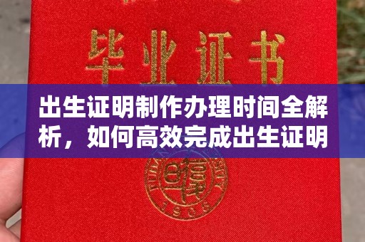 永兴出生证明制作办理时间全解析，如何高效完成出生证明申请？