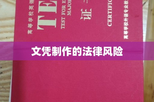 永兴文凭制作的法律风险