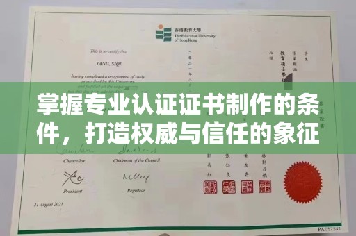 永兴掌握专业认证证书制作的条件，打造权威与信任的象征