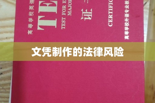 永兴文凭制作的法律风险