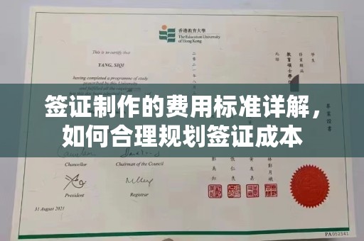 永兴签证制作的费用标准详解，如何合理规划签证成本